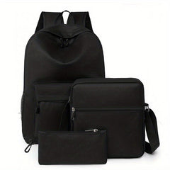 3pcs Large Capacity Backpack Shoulder Bag Clutch Purse Set