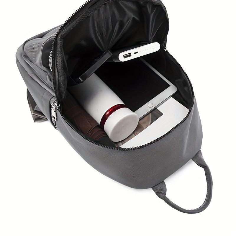 Casual Solid Backpack All Match Storage Rucksack Multifunctional Travel Bag