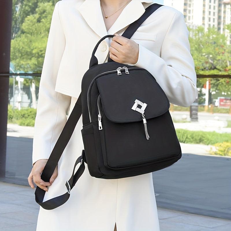 Casual Solid Backpack All Match Storage Rucksack Multifunctional Travel Bag