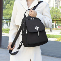 Casual Solid Backpack All Match Storage Rucksack Multifunctional Travel Bag
