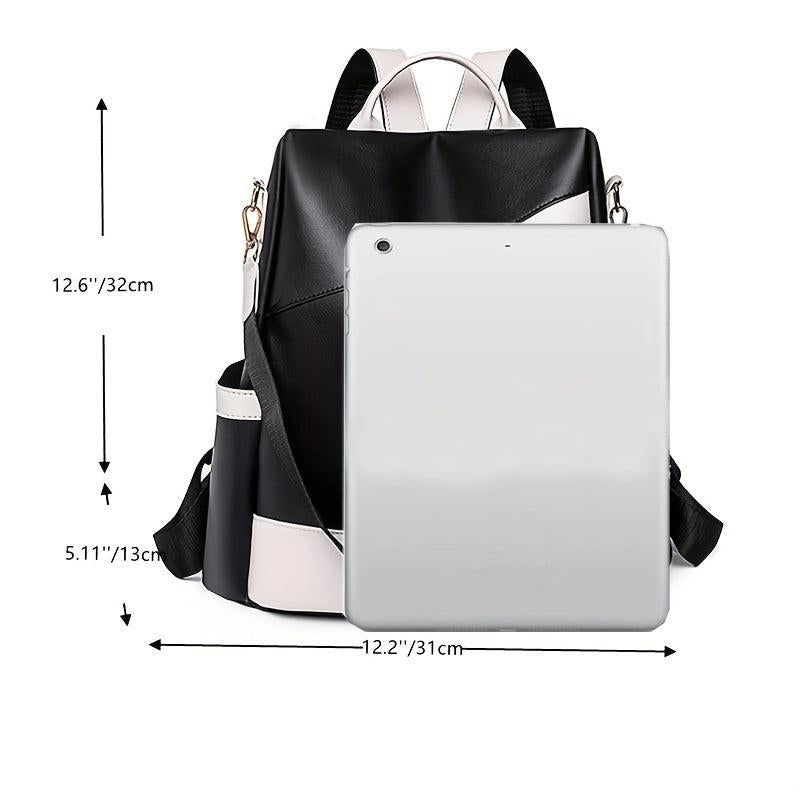 Classic Backpack Purse For Women Contrast Travel School Bag