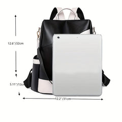 Classic Backpack Purse For Women Contrast Travel School Bag