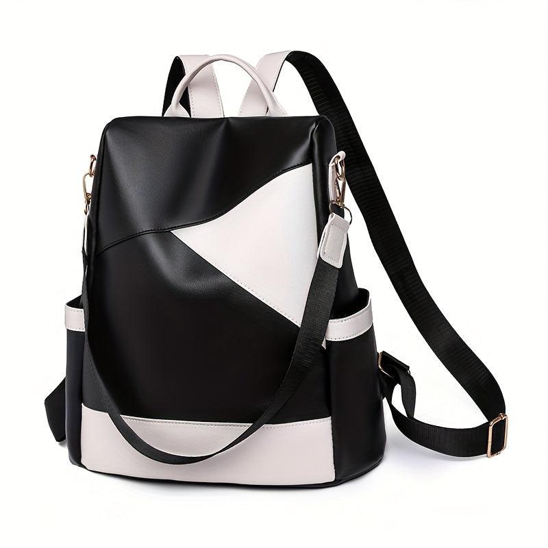 Classic Backpack Purse For Women Contrast Travel School Bag