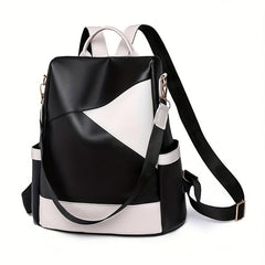 Classic Backpack Purse For Women Contrast Travel School Bag