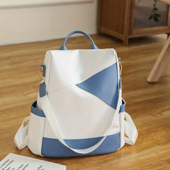 Classic Backpack Purse For Women Contrast Travel School Bag