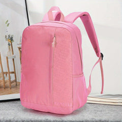 Minimalist Solid Backpack All Match Zipper Storage Bag