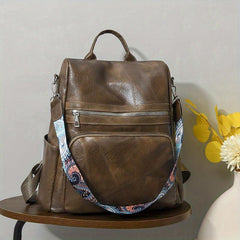 Vintage Anti Theft Backpack Purse Convertible Travel Daypack