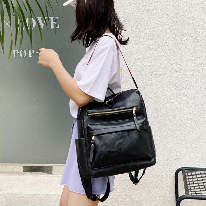 Vintage Convertible Backpack Purse Retro Daypack Women's Shoulder Bag