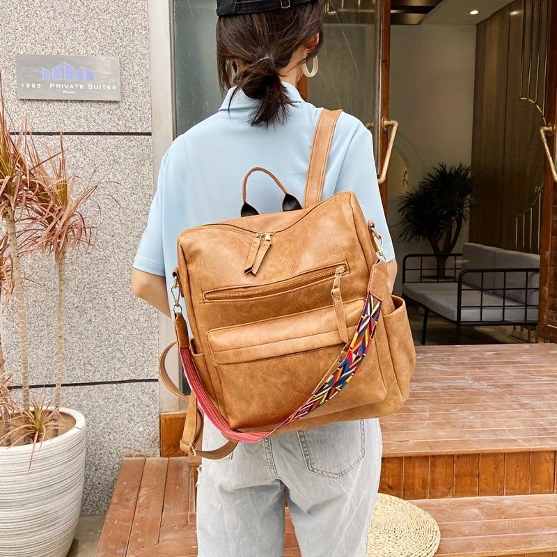 Vintage Convertible Backpack Purse Retro Daypack Women's Shoulder Bag