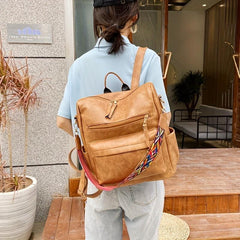 Vintage Convertible Backpack Purse Retro Daypack Women's Shoulder Bag