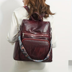 Retro Style Backpack Purse For Women Two way Shoulder Bag