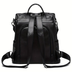 Classic Minimalist Backpack Solid Argyle Pattern Storage Travel Bag