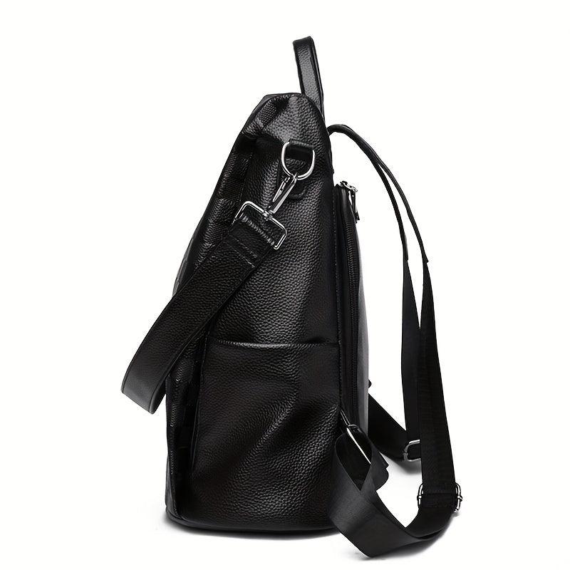 Classic Minimalist Backpack Solid Argyle Pattern Storage Travel Bag
