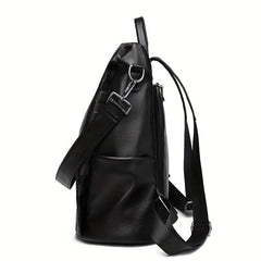 Classic Minimalist Backpack Solid Argyle Pattern Storage Travel Bag