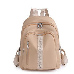 Studded Decor Backpack Women's Travel Nylon Bookbag