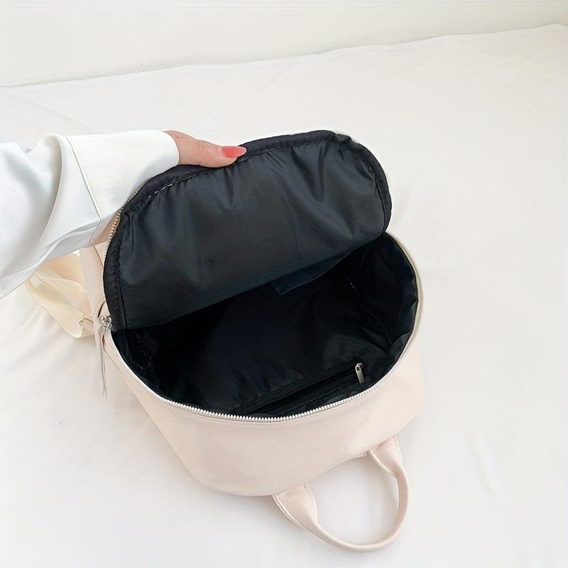 Argyle Quilted Backpack PU Leather Schoolbag Work & Travel