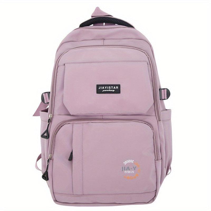 Large Capacity Preppy Backpack Waterproof Laptop Daypack