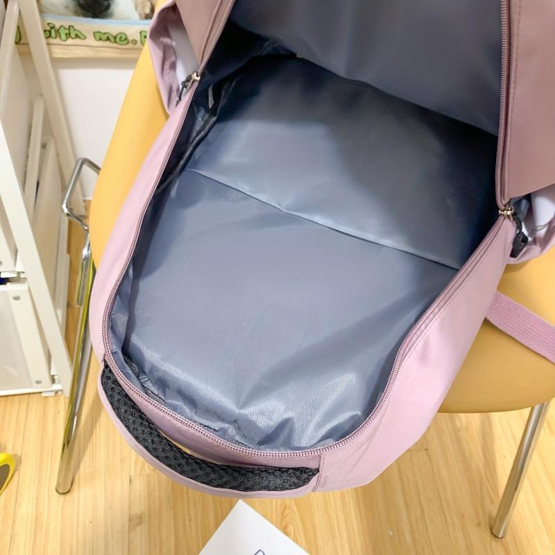 Large Capacity Preppy Backpack Waterproof Laptop Daypack