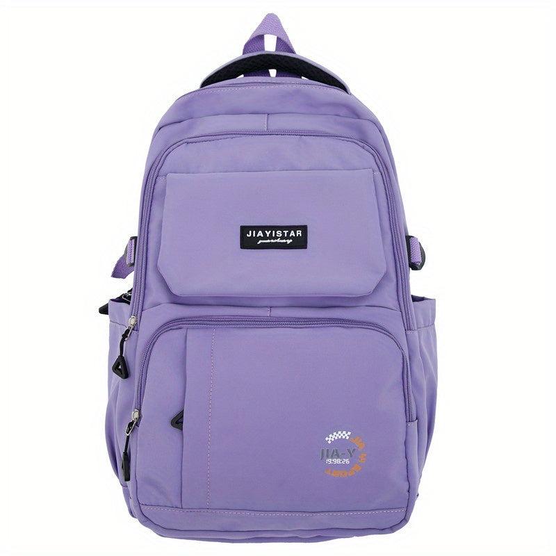 Large Capacity Preppy Backpack Waterproof Laptop Daypack