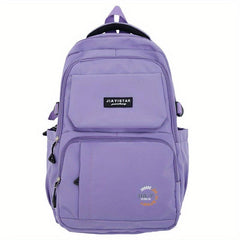 Large Capacity Preppy Backpack Waterproof Laptop Daypack