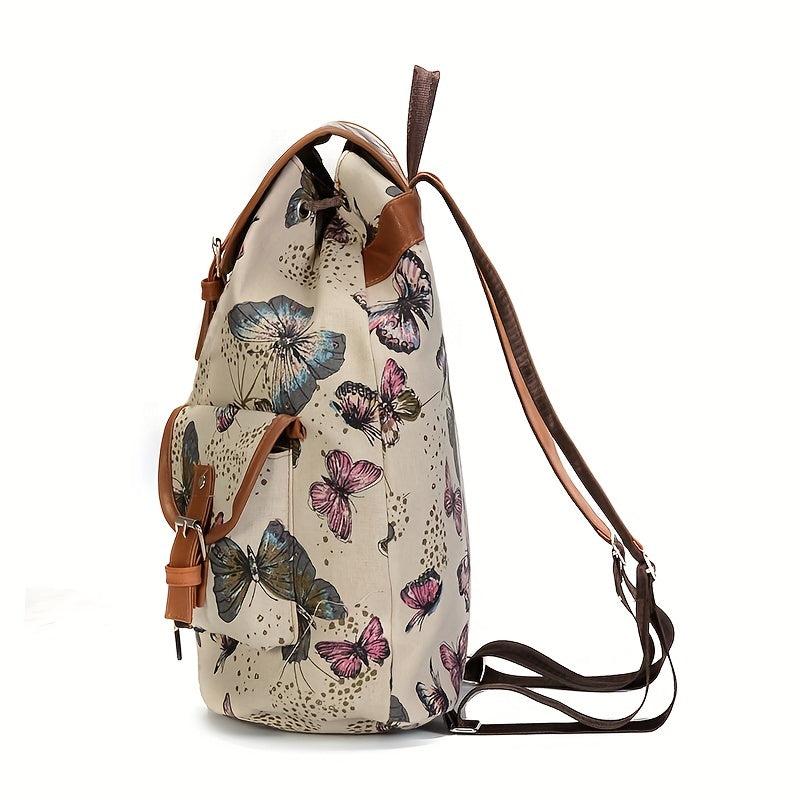 Butterfly Drawstring Large Capacity Preppy Backpack