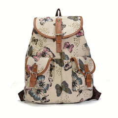 Butterfly Drawstring Large Capacity Preppy Backpack