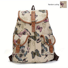 Butterfly Drawstring Large Capacity Preppy Backpack