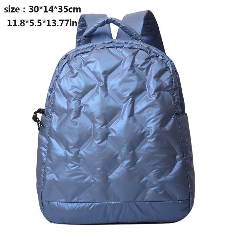 Quilted Ruched Backpack Minimalist School Bag