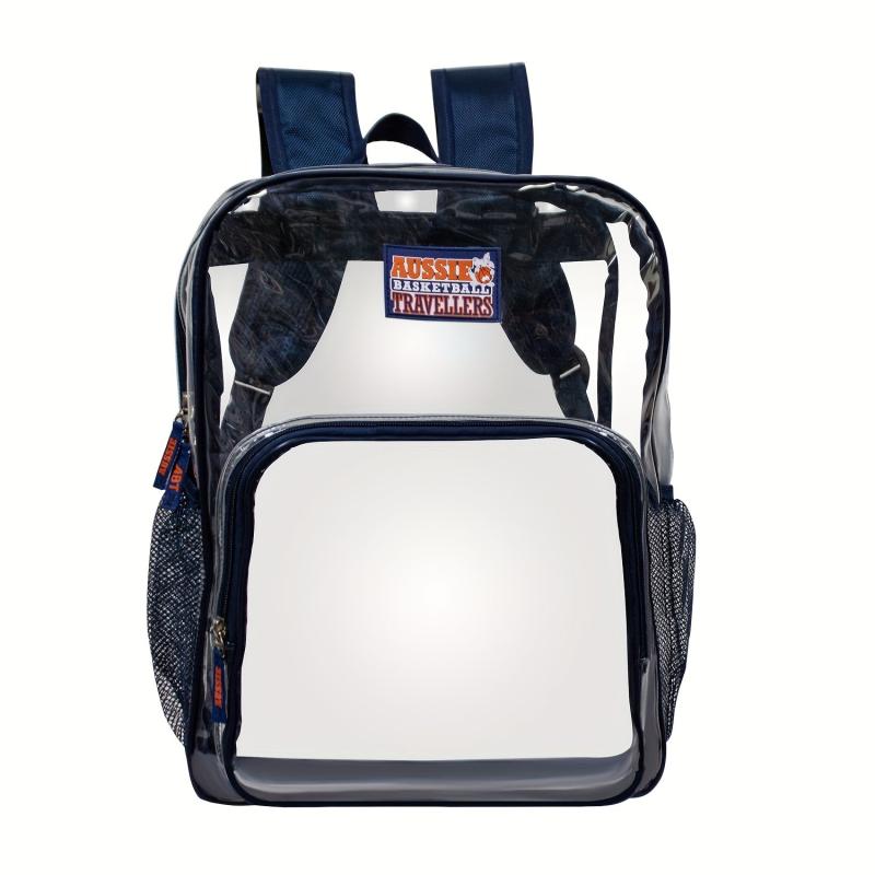 Waterproof Transparent Backpack Zipper Large Capacity Bag