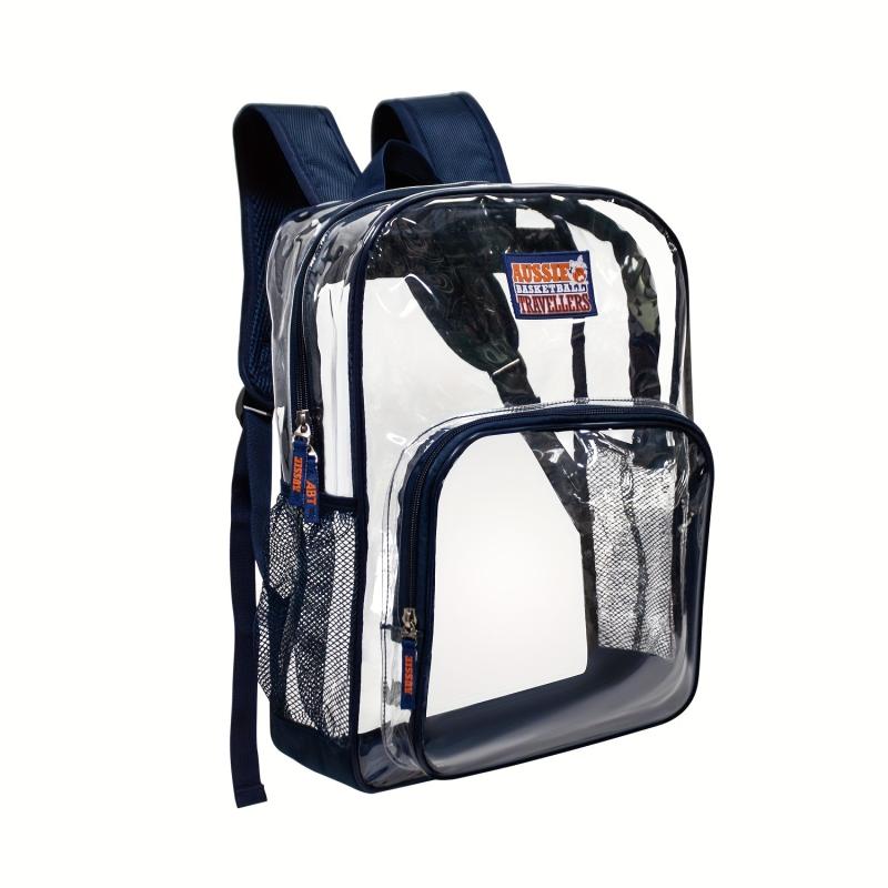 Waterproof Transparent Backpack Zipper Large Capacity Bag