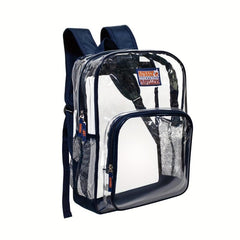 Waterproof Transparent Backpack Zipper Large Capacity Bag