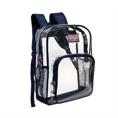 Waterproof Transparent Backpack Zipper Large Capacity Bag