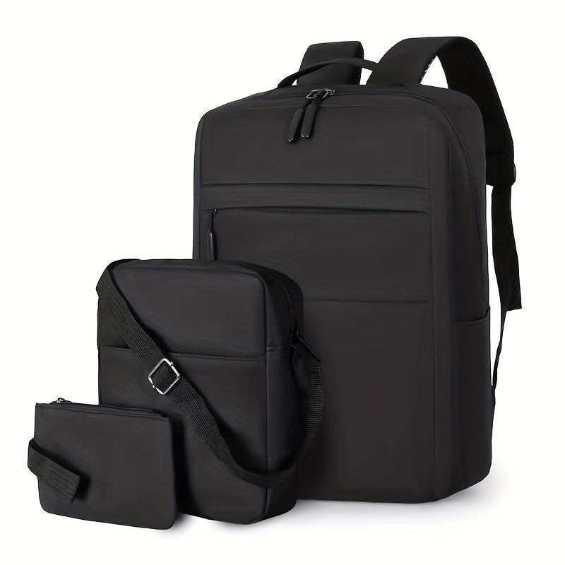 3 Pcs Casual Multifunctional Bag Sets Lightweight Laptop Backpack