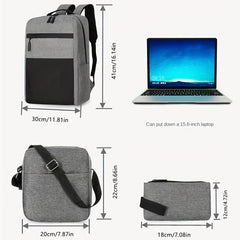 3 Pcs Casual Multifunctional Bag Sets Lightweight Laptop Backpack