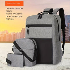 3 Pcs Casual Multifunctional Bag Sets Lightweight Laptop Backpack