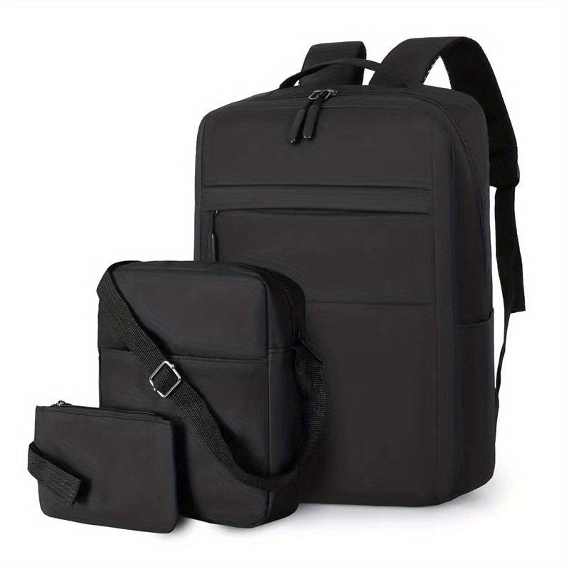 3 Pcs Casual Multifunctional Bag Sets Lightweight Laptop Backpack