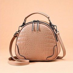 Mini Crocodile Embossed Convertible Backpack Women's Daypack
