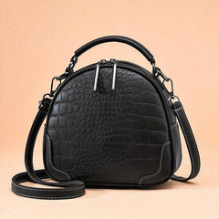 Mini Crocodile Embossed Convertible Backpack Women's Daypack