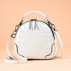 Mini Crocodile Embossed Convertible Backpack Women's Daypack