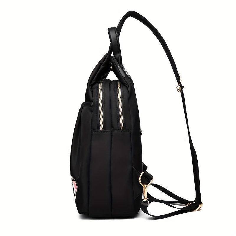 Embroidery Flower Sling Backpack Lightweight Travel Chest Bag