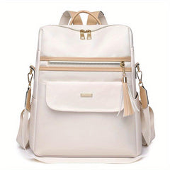 Tassel Large Capacity Preppy Backpack Nylon Lightweight School Travel Bag