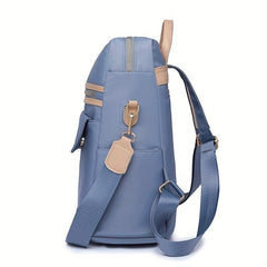 Tassel Large Capacity Preppy Backpack Nylon Lightweight School Travel Bag