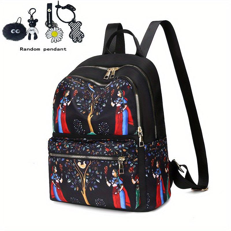 Ethnic Style Waterproof Backpack Lightweight School Bag & Purse