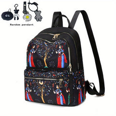 Ethnic Style Waterproof Backpack Lightweight School Bag & Purse