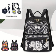 Ethnic Style Waterproof Backpack Lightweight School Bag & Purse