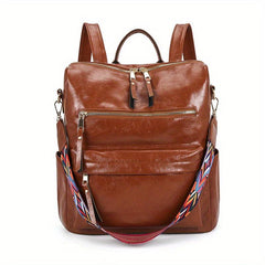 Retro Style Backpack Purse PU Leather Travel Daypack