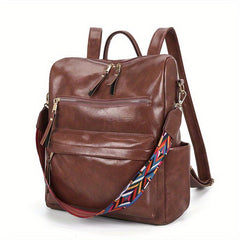 Retro Style Backpack Purse PU Leather Travel Daypack