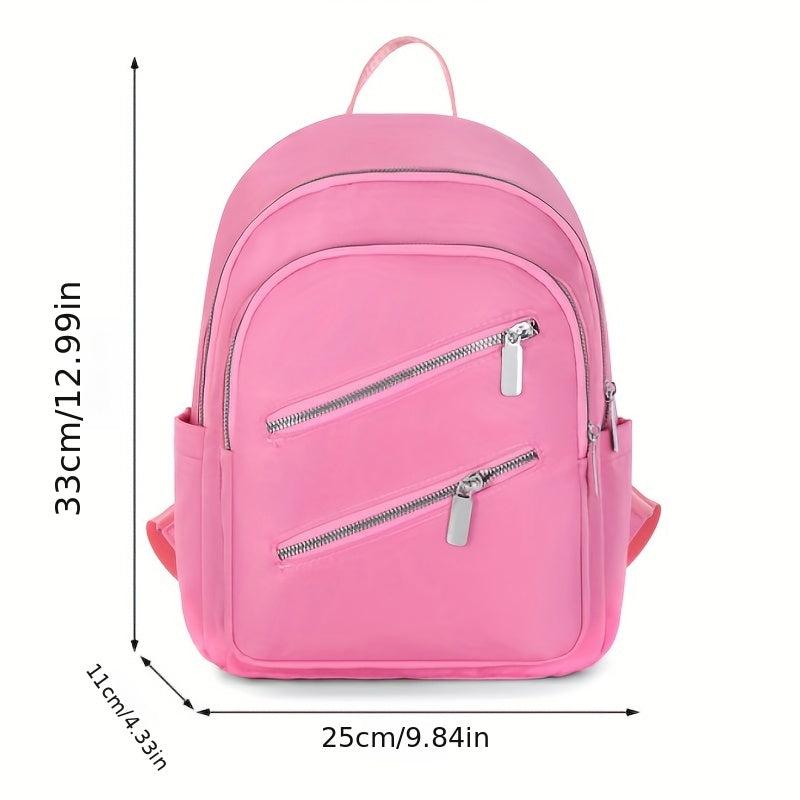 Women's Casual Minimalist Backpack Zipper Rucksack Lightweight Daypack