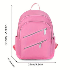 Women's Casual Minimalist Backpack Zipper Rucksack Lightweight Daypack
