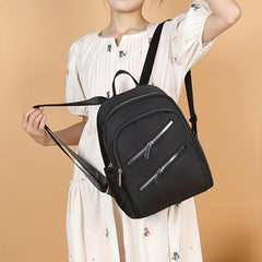 Women's Casual Minimalist Backpack Zipper Rucksack Lightweight Daypack
